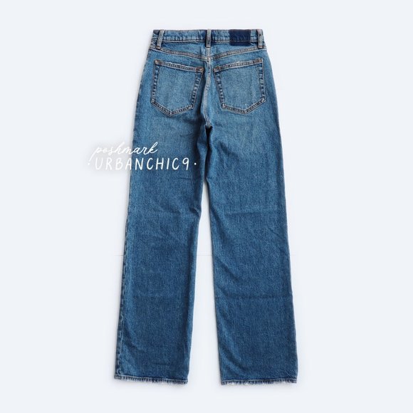 NWT ABERCROMBIE 90s Relaxed Jean Ripped Knee Medium Blue size 26 - Picture 7 of 15